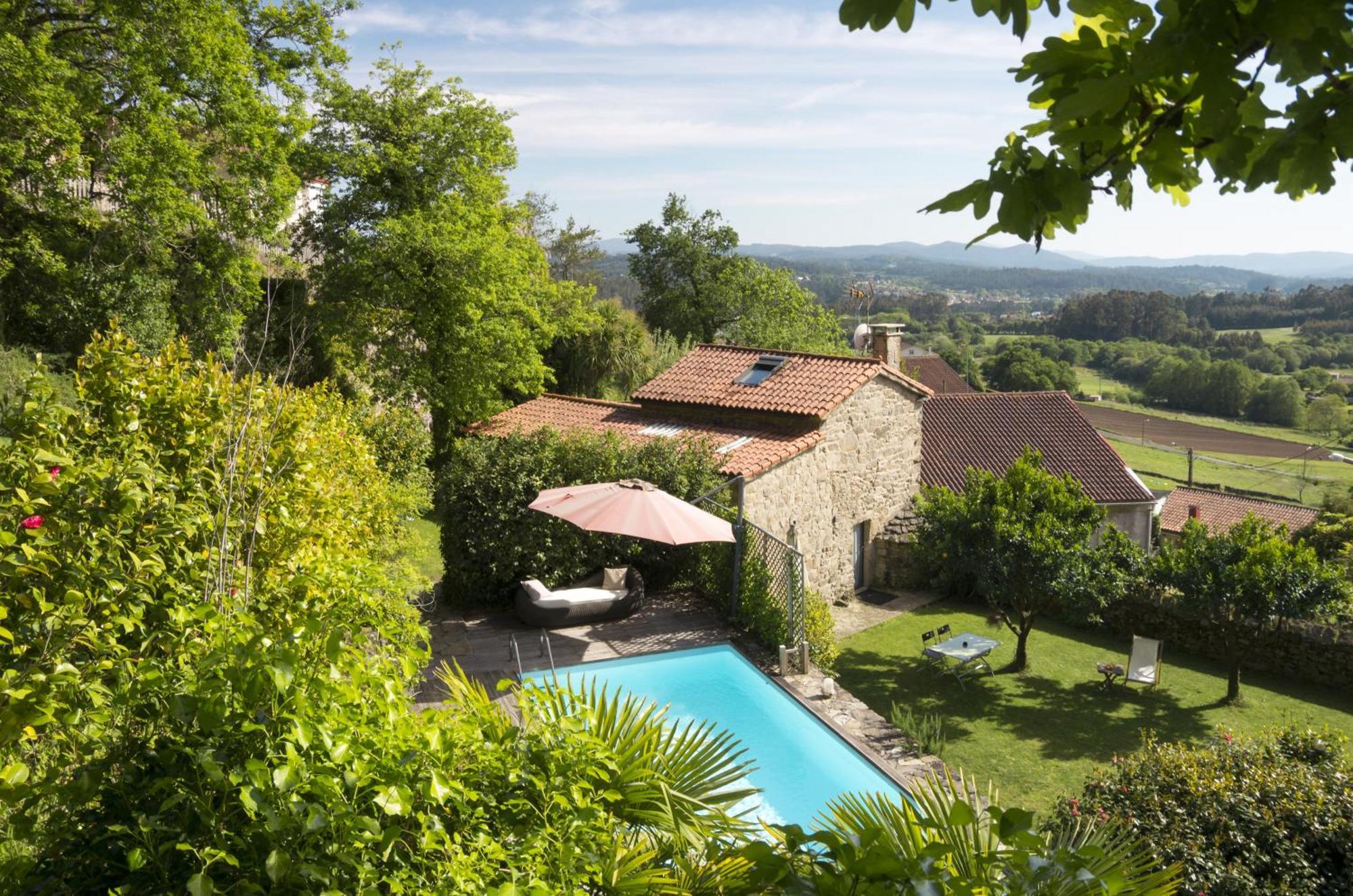 Casa De Afora Casa Con Piscina Y Jacuzzi Privados Guest House Santiago de Compostela Ngoại thất bức ảnh